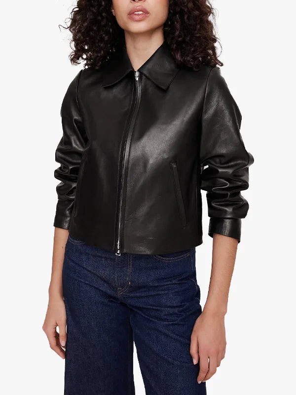 Banana Republic Women’s Minimalist Black Leather Jacket