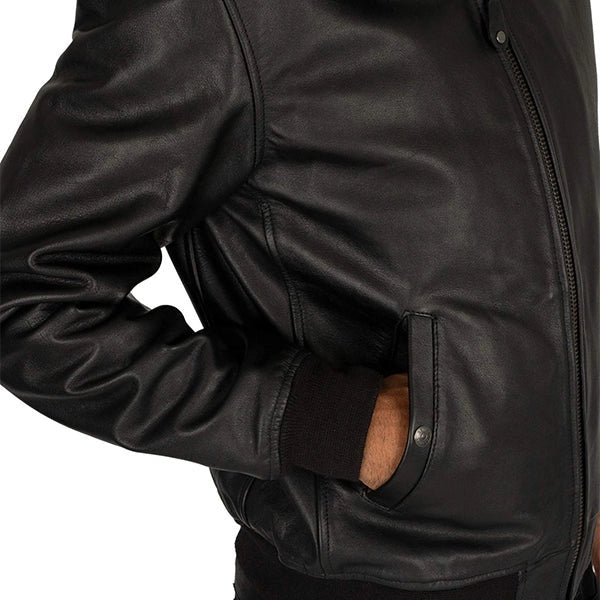 Classic Fur Collar Nappa Leather Jacket