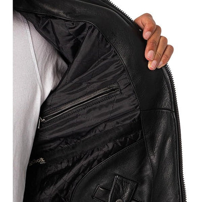 Classic Fur Collar Nappa Leather Jacket