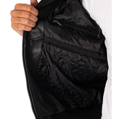 Classic Fur Collar Nappa Leather Jacket