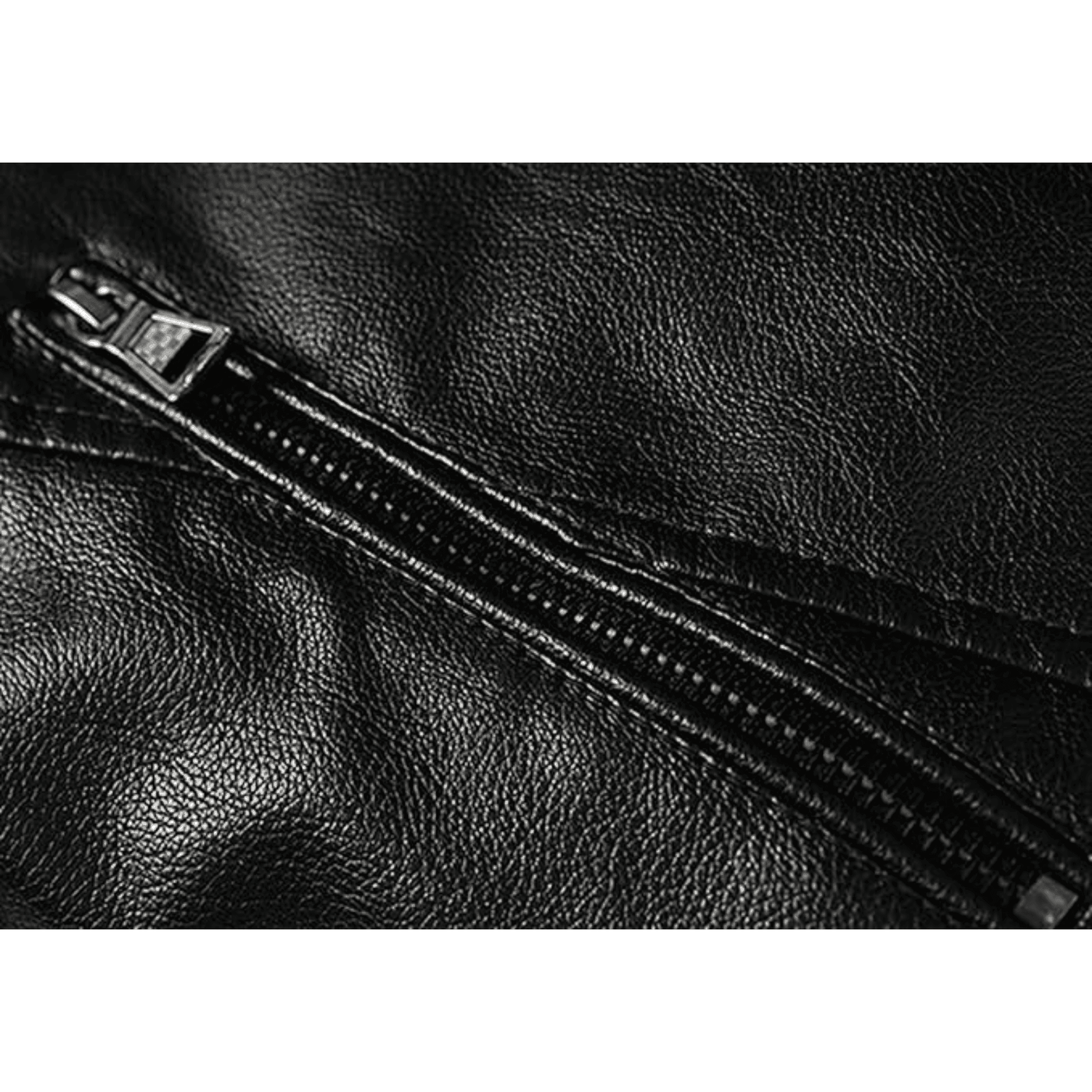 Men's Casual Zip Up Slim Bomber Faux Leather Jacket - Styriz Jackets 