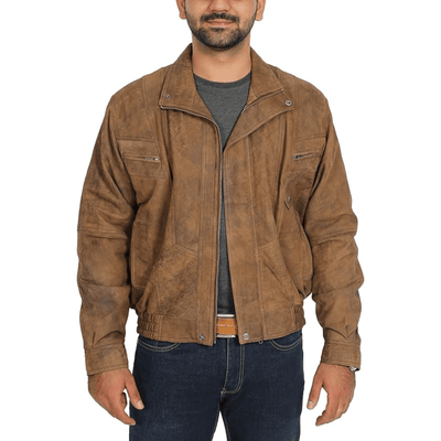 Mens Classic Leather Blouson Jacket - Styriz Jackets 