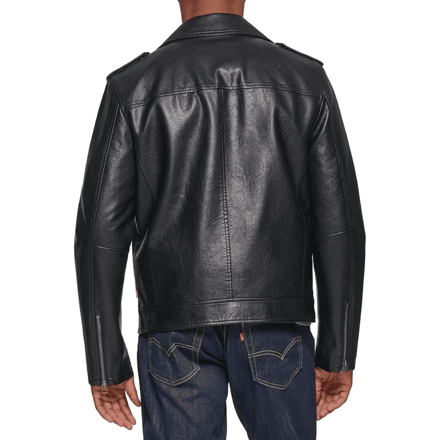 Men's Faux Leather Motorcycle Jacket - Styriz Jackets 