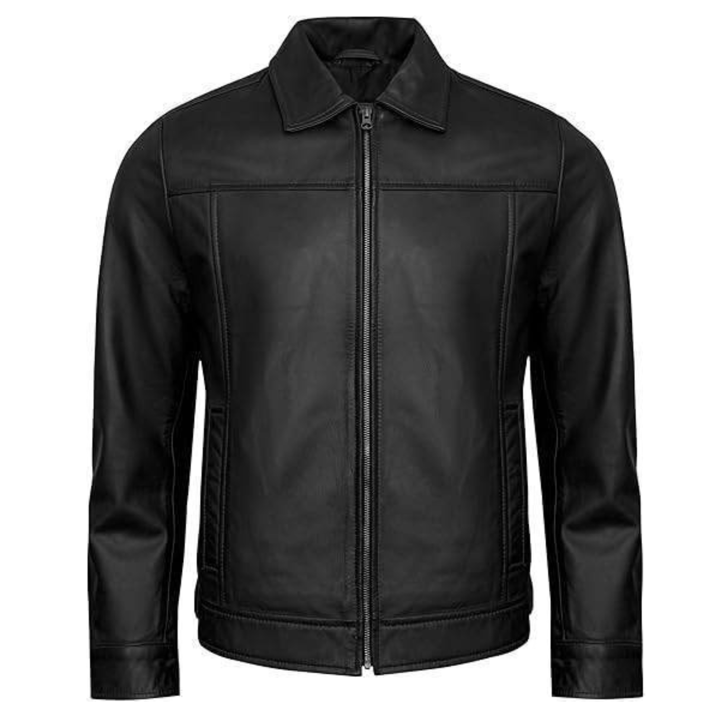 Mens Real Lambskin Leather Jacket Vintage Style